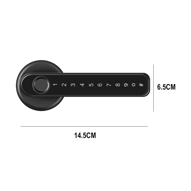 size of fingerprint door lock 