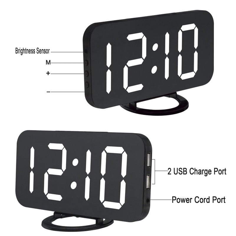 Digital Mirror Alarm Clock