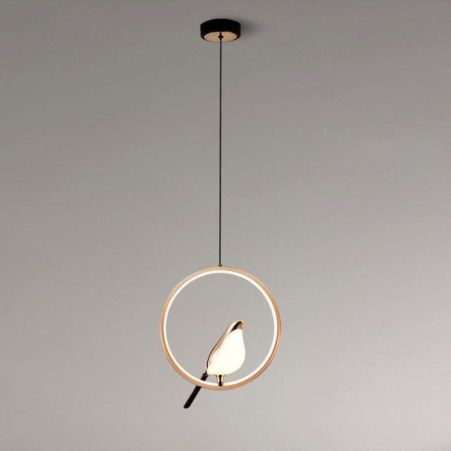 Golden Bird Wall Bedroom Lamp