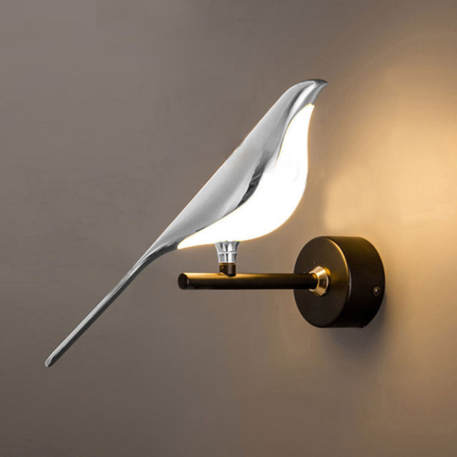 Golden Bird Wall Bedroom Lamp