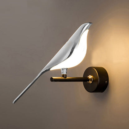 Golden Bird Wall Bedroom Lamp