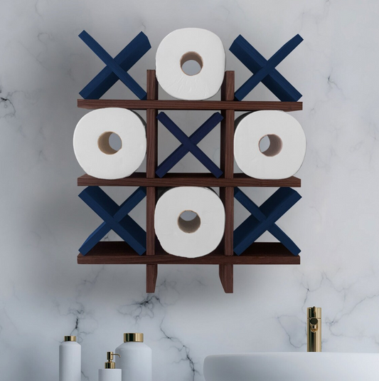 Tic Tac Toe Toilet Paper Holder