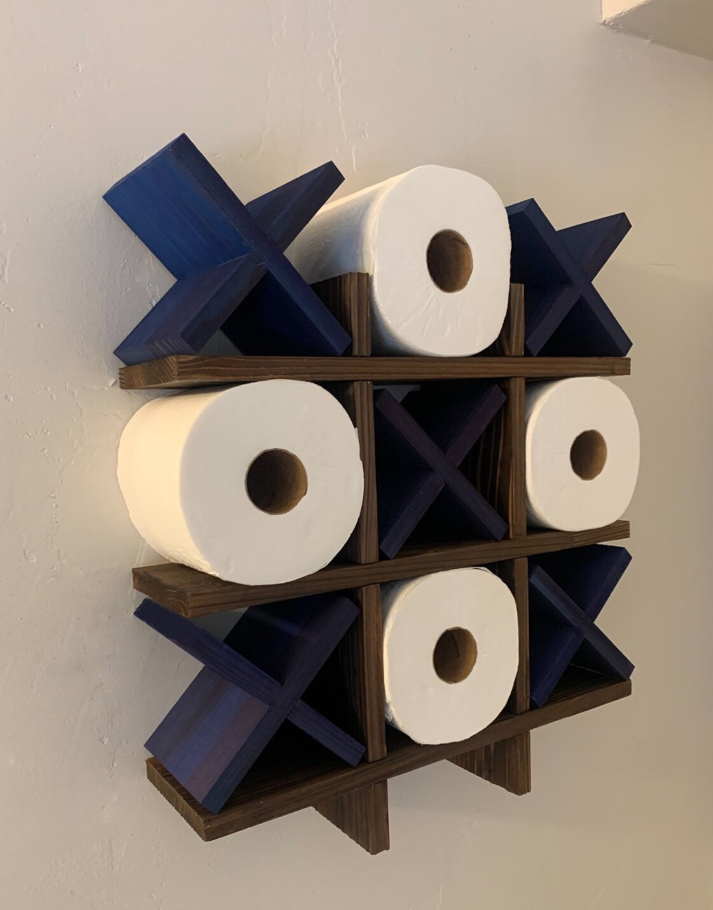 Tic Tac Toe Toilet Paper Holder