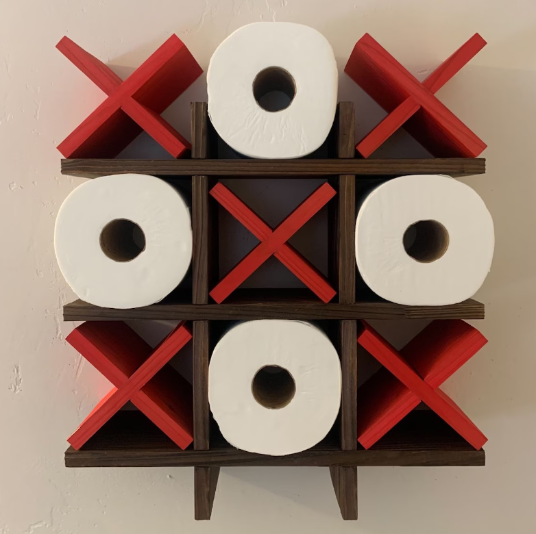 Tic Tac Toe Toilet Paper Holder
