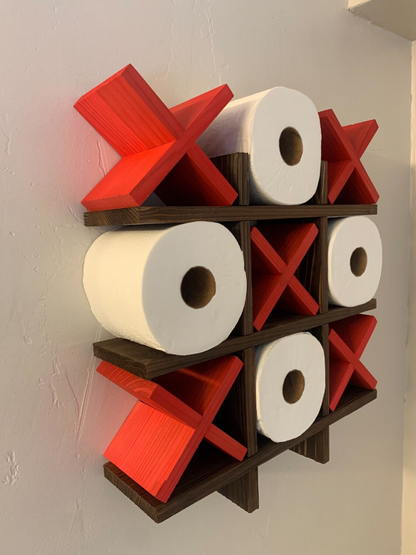 Tic Tac Toe Toilet Paper Holder