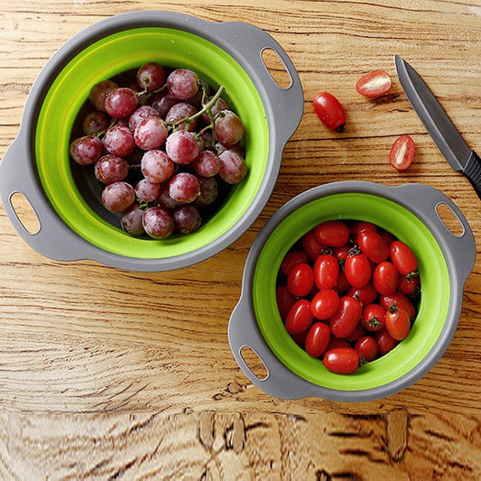 Foldable silicone colander