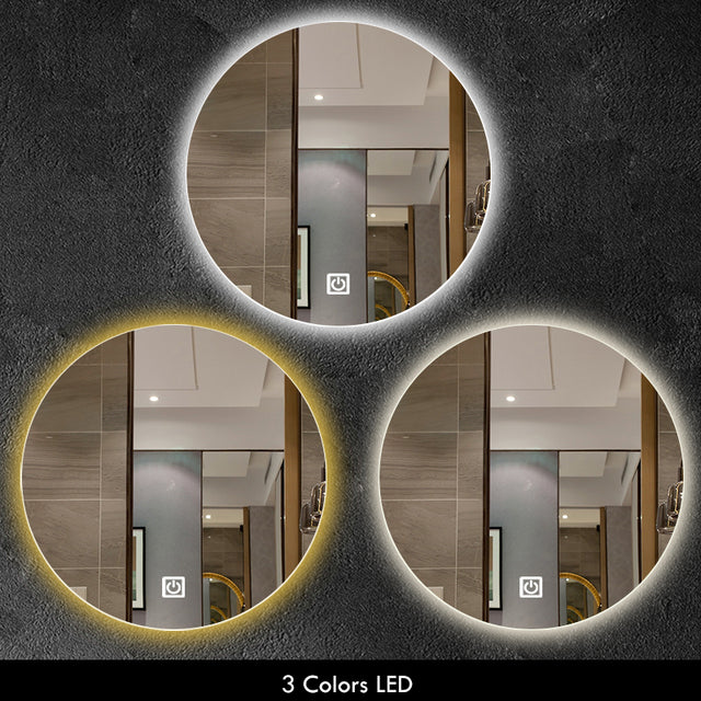 3 Colors LED Wall Mirror 
