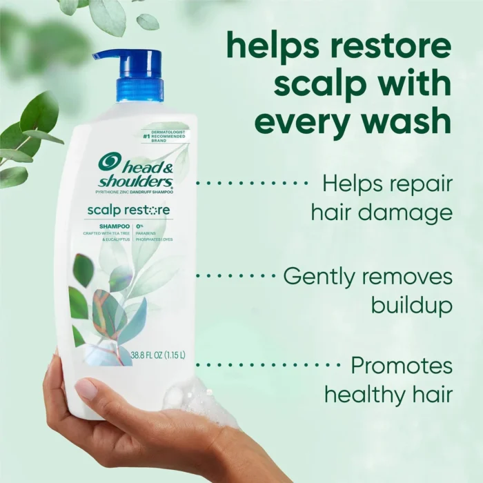 Head & Shoulders Scalp Restore Shampoo, 38.8 Fluid Ounce - Image 3