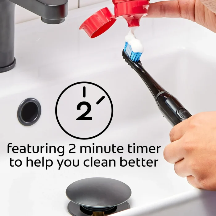 Colgate 360 Optic White Pro-Series Battery Black Toothbrush - Image 3