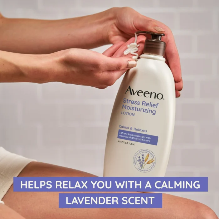 Aveeno Stress Relief Moisturizing Body and Hand Lotion with Prebiotic Oat - Image 4
