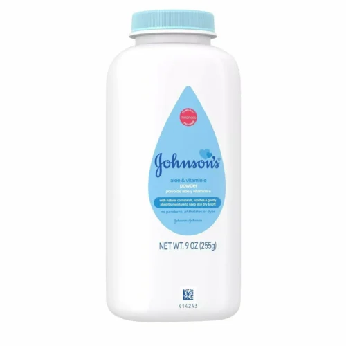 Johnson's Pure Cornstarch Baby Powder Soothing Aloe & Vitamin E, 9oz, 3-Pack