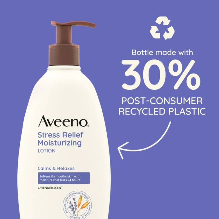 Aveeno Stress Relief Moisturizing Body and Hand Lotion with Prebiotic Oat - Image 3
