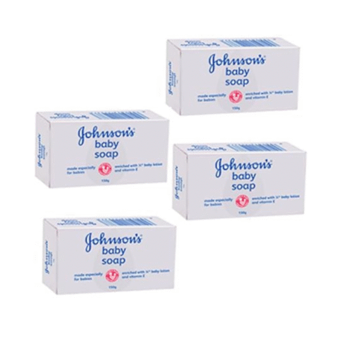 Johnson's & Johnson Baby Bar Soap White 100g. (Pack 4)