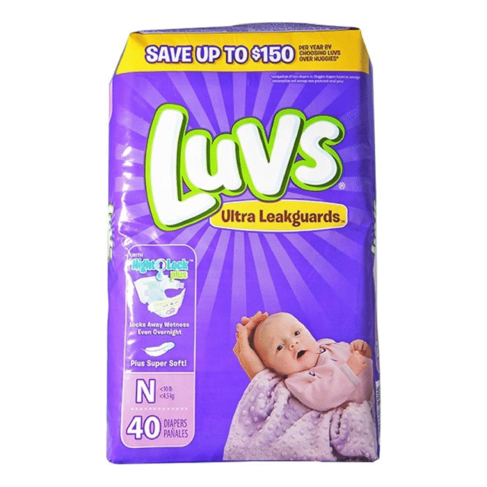 Luvs Newborn Ultra Leakguards Diapers, 40 Count