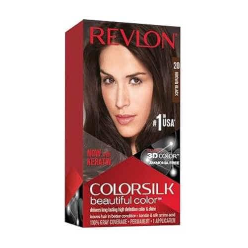 Revlon ColorSilk Hair Color, 20 Brown Black 1 ea