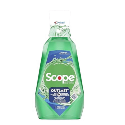 Crest Scope Outlast Mouthwash, Fresh Mint, 1L