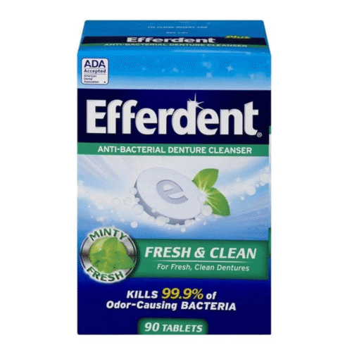 Efferdent Plus Mint Anti-Bacterial Denture Cleanser | 90 Tablets