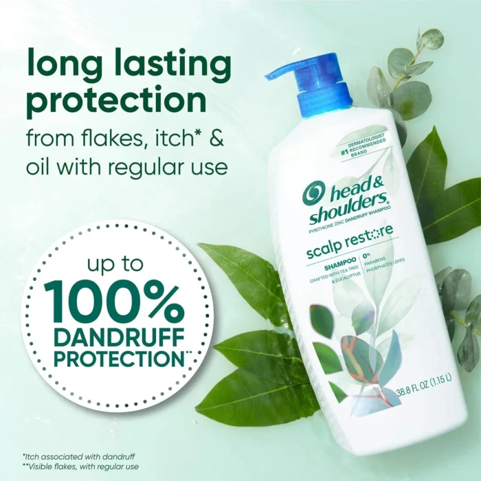 Head & Shoulders Scalp Restore Shampoo, 38.8 Fluid Ounce - Image 2