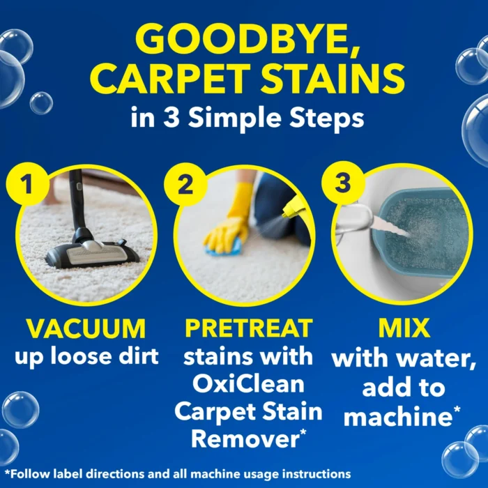 OxiClean Large Carpet Cleaner Liquid Solution for Steam Cleaning Machines, 64 fl oz - Image 2