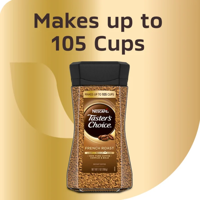 Nescafé Taster's Choice French Roast, Medium Dark Roast Instant Coffee, 7 oz - Image 2
