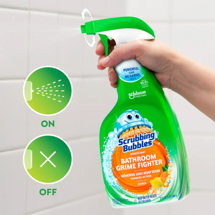 Scrubbing Bubbles Disinfe Countant Bathroom Grime Fighter Spray, Citrus, 32 fl oz - Image 3