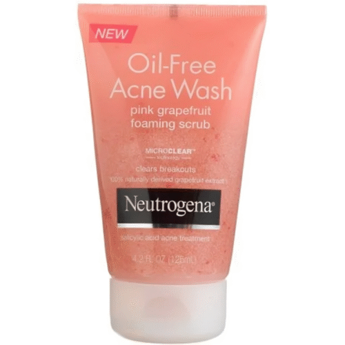 Neutrogena Oil-Free Acne Wash Foaming Scrub, Pink Grapefruit 4.2 oz (Pack of 3)