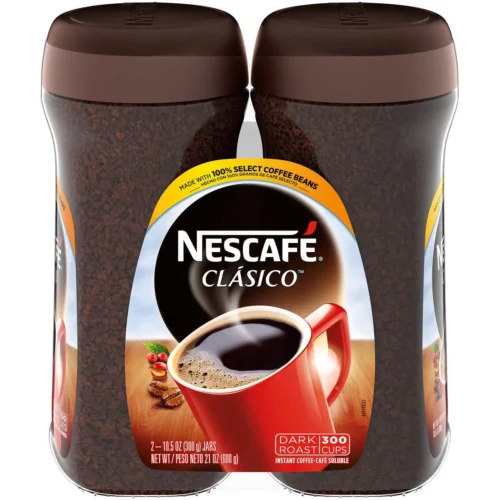 Nescafé Clasico Instant Coffee, Dark Roast, 10.5 oz, 2-pack