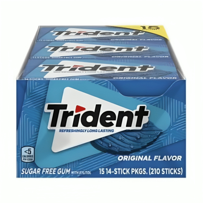Trident Original Sugar Free Gum, 14 pcs., 15 count.Pack of 2