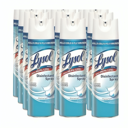 Lysol Disinfectant Spray Blue crisp linen