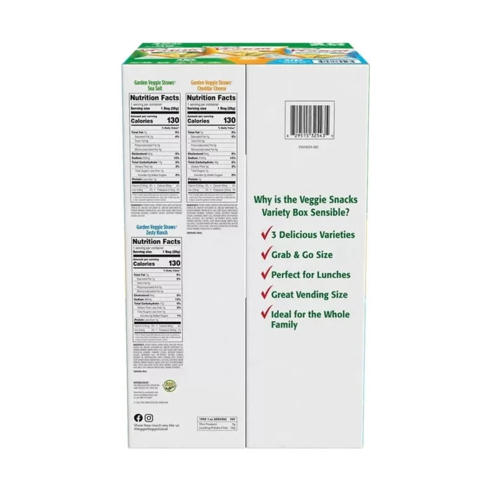 Sensible Portions Garden Veggie Straw Variety Pack (30 Pack) - Image 3