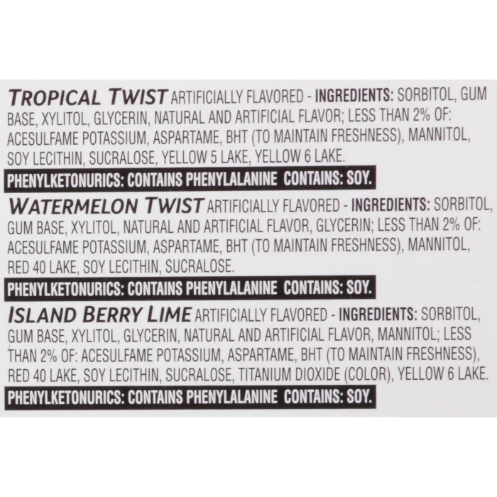 TRIDENT Sugar-Free Gum Fruit Variety, 14 Pieces, 20 Count - Image 3