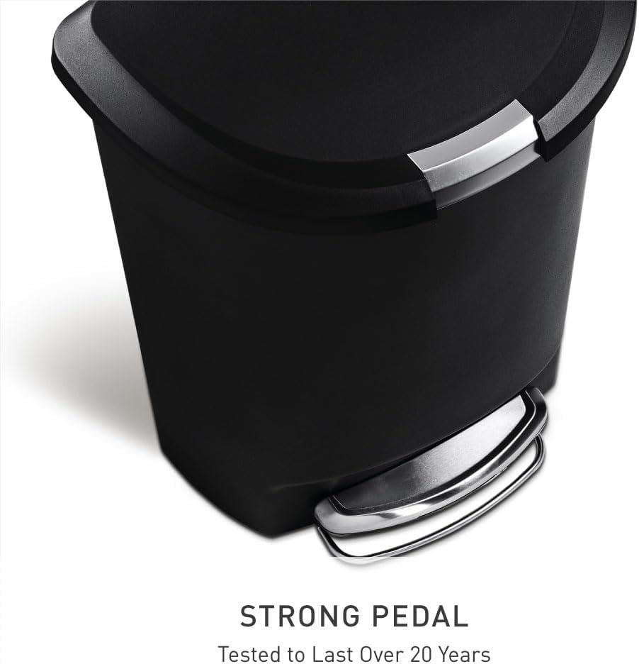 50L Semi-Round Step Trash Can with Silent Close Lid - Image 2