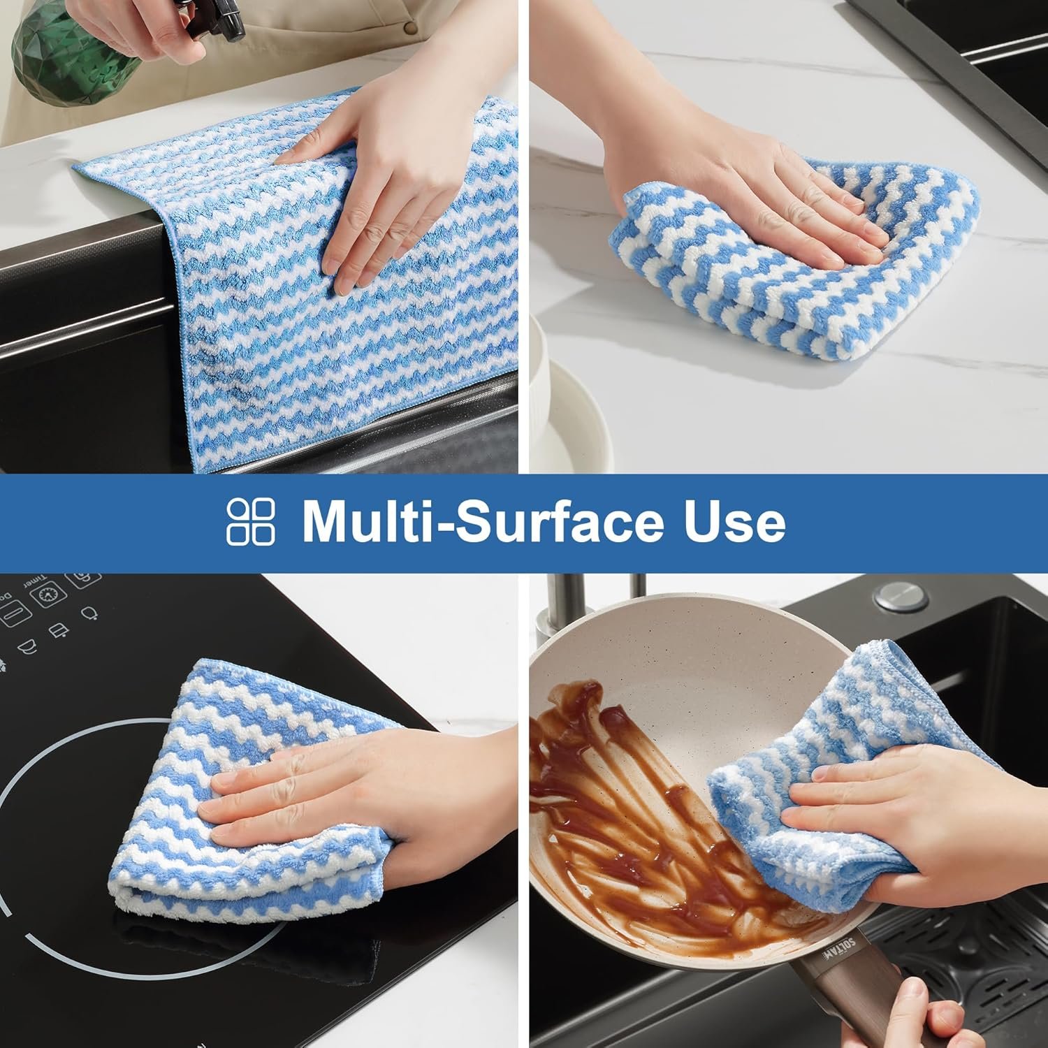 18-Pack Microfiber Cleaning Cloths – Absorbent, Lint-Free Towels - Image 7